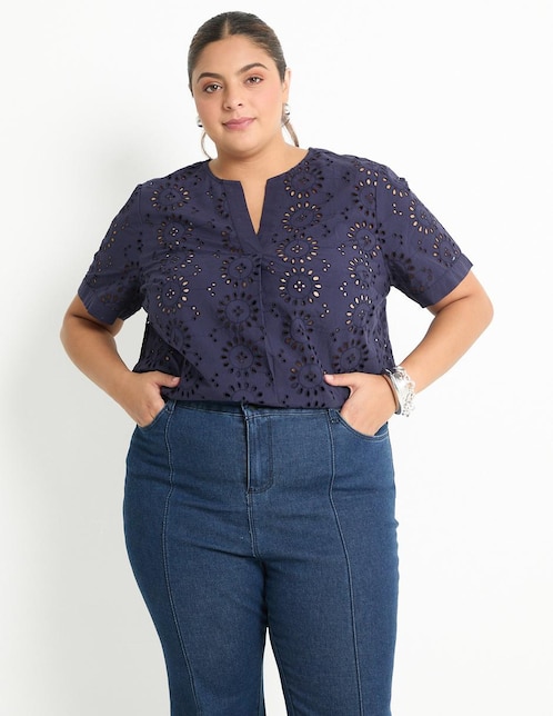 Blusa LIEB Basics Plus manga corta para mujer