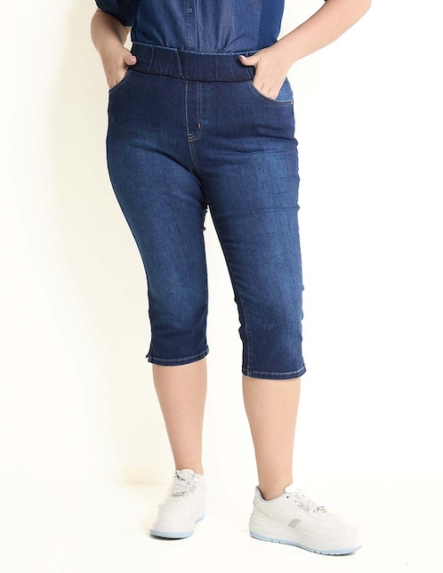 Jeans capri slim para mujer 1