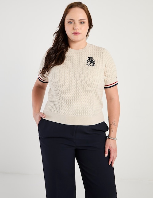 Suéter cuello redondo para mujer 1