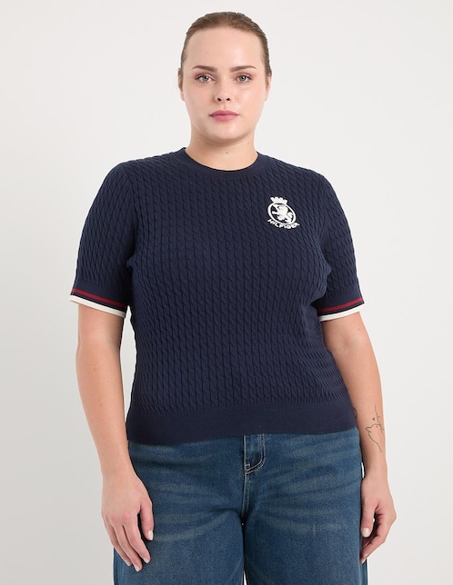 Suéter cuello redondo para mujer 1