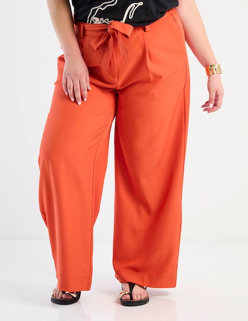 Pantalón acampanado amplio para mujer 1