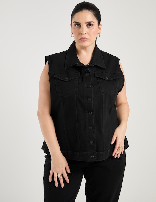 Chaleco de mezclilla para mujer 1