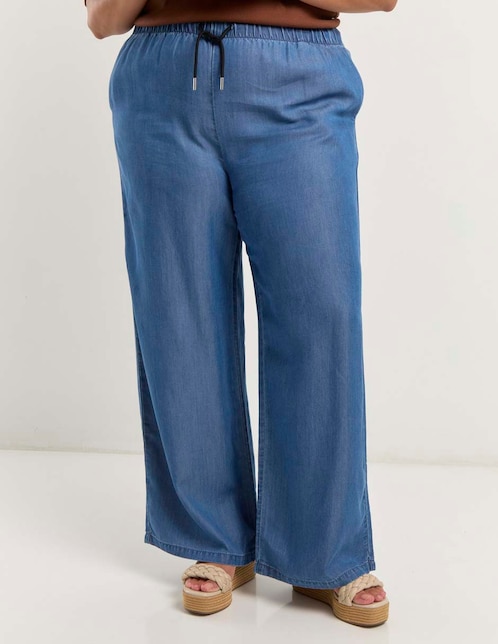 Jeans relaxed relajado a la cadera para mujer 1