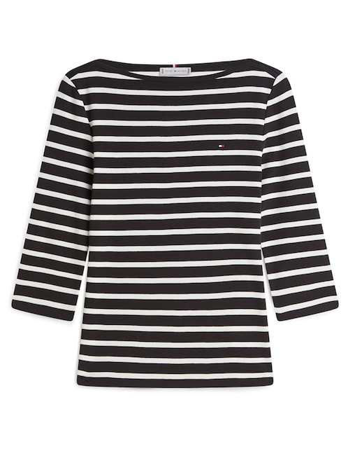 Playera manga larga cuello redondo para mujer 1