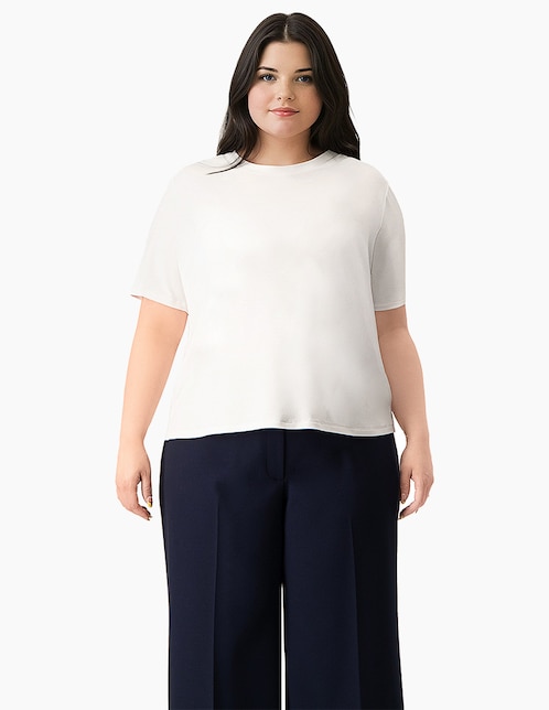 Playera manga corta cuello redondo para mujer 1