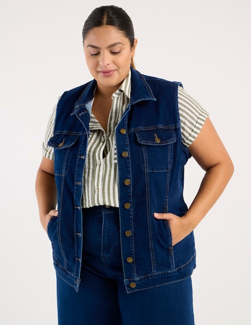 Chaleco de mezclilla para mujer 1