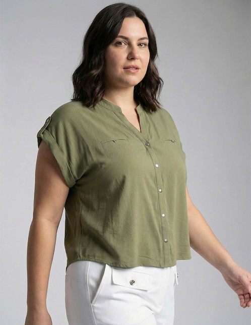 Blusa manga corta para mujer 1