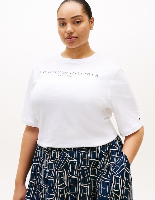 Playera manga cort cuello redondo para mujer 1