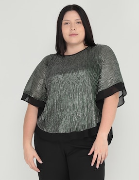 Blusa Davinchy Manga Corta Para Mujer