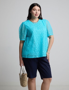 Blusa Liz Claiborne Manga 3/4 Para Mujer