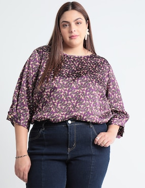 Blusa Calafella Manga 3/4 Para Mujer