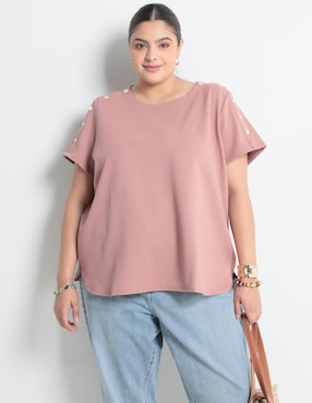 Blusa Liz Claiborne Manga Corta Para Mujer