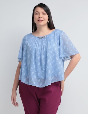 Blusa Davinchy Manga Corta Para Mujer