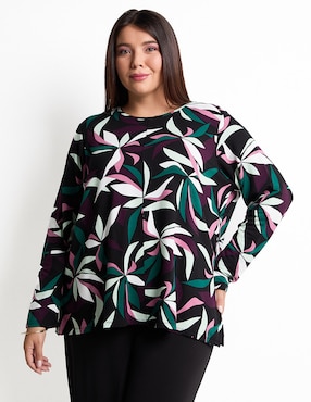 Blusa Liz Claiborne Manga Larga Para Mujer