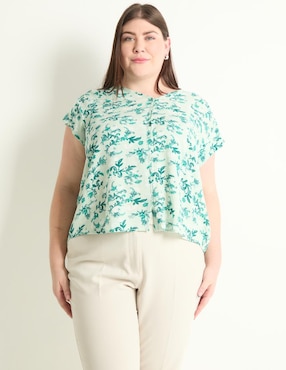 Blusa Liz Claiborne Manga Corta Para Mujer