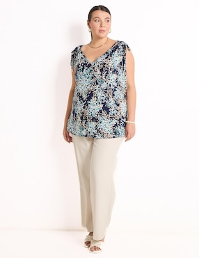 Blusa Calafella manga corta para mujer