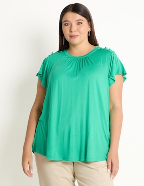 Blusa Liz Claiborne Manga Corta Para Mujer