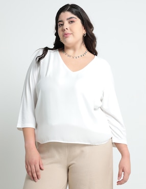 Blusa Calafella Manga 3/4 Para Mujer