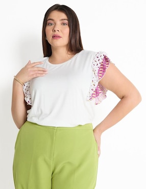 Playera manga corta Lieb Plus cuello redondo para mujer