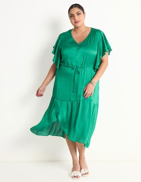 Vestido midi casual Lieb Plus para mujer