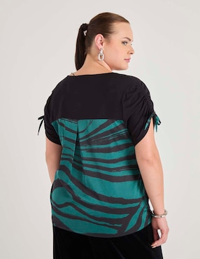 Blusa Lieb Plus manga corta para mujer
