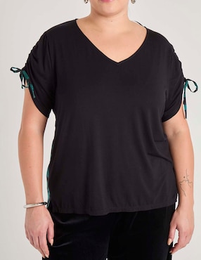 Blusa Lieb Plus manga corta para mujer