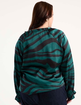 Blusa Lieb Plus manga larga para mujer