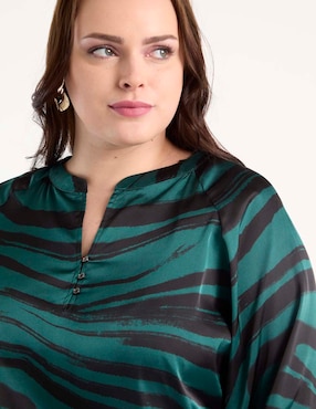 Blusa Lieb Plus manga larga para mujer