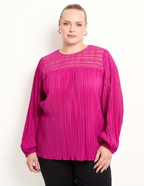 Blusa Lieb Plus manga larga para mujer