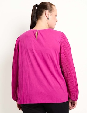 Blusa Lieb Plus manga larga para mujer