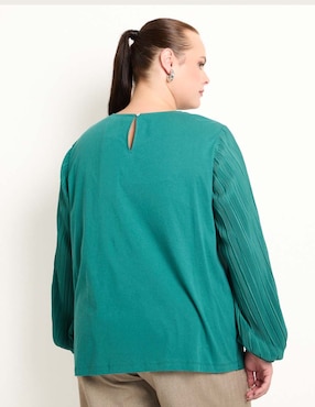 Blusa Lieb Plus manga larga para mujer