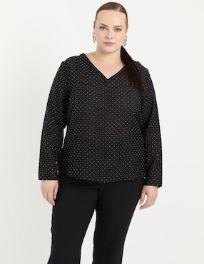 Blusa Lieb Plus manga larga para mujer