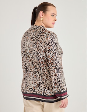 Blusa Lieb Plus manga larga para mujer