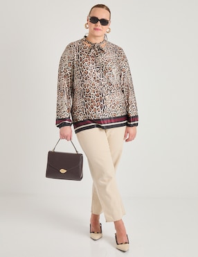 Blusa Lieb Plus manga larga para mujer