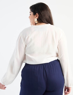 Blusa Lieb Plus manga larga para mujer