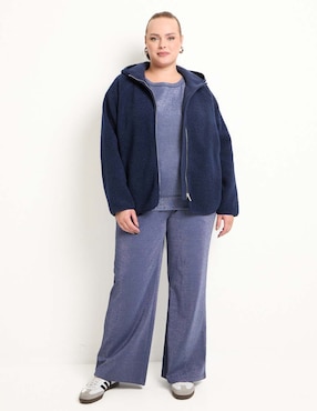 Pants straight Lieb Plus con elástico para mujer