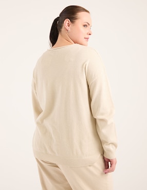 Suéter Lieb Plus cuello V para mujer