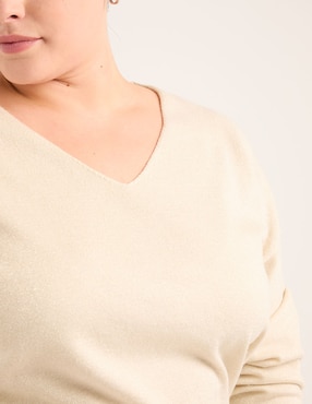 Suéter Lieb Plus cuello V para mujer