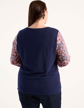 Blusa Lieb Plus manga 3/4 para mujer
