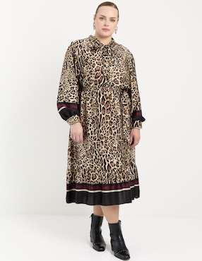 Vestido midi casual Lieb Plus para mujer