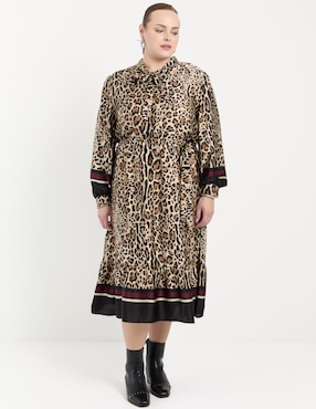 Vestido midi casual Lieb Plus para mujer
