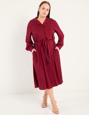 Vestido midi casual Lieb Plus para mujer