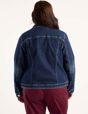 Chamarra denim Lieb Plus de mezclilla para mujer
