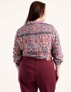 Blusa Lieb Plus manga larga para mujer
