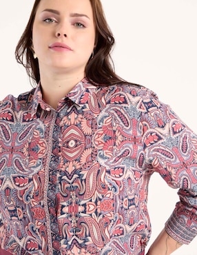 Blusa Lieb Plus manga larga para mujer