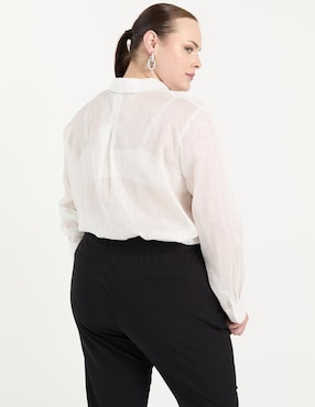 Blusa Lieb Plus manga larga para mujer