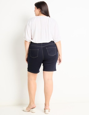 Bermuda Lieb Plus de mezclilla para mujer