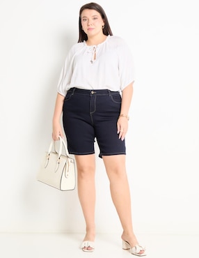 Bermuda Lieb Plus de mezclilla para mujer