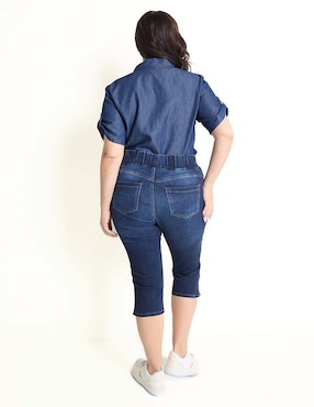 Jeans capri slim Lieb Plus para mujer
