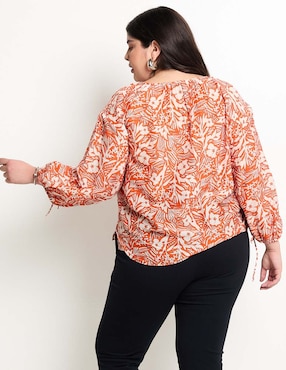 Camisa Tommy Plus de algodón manga larga para mujer